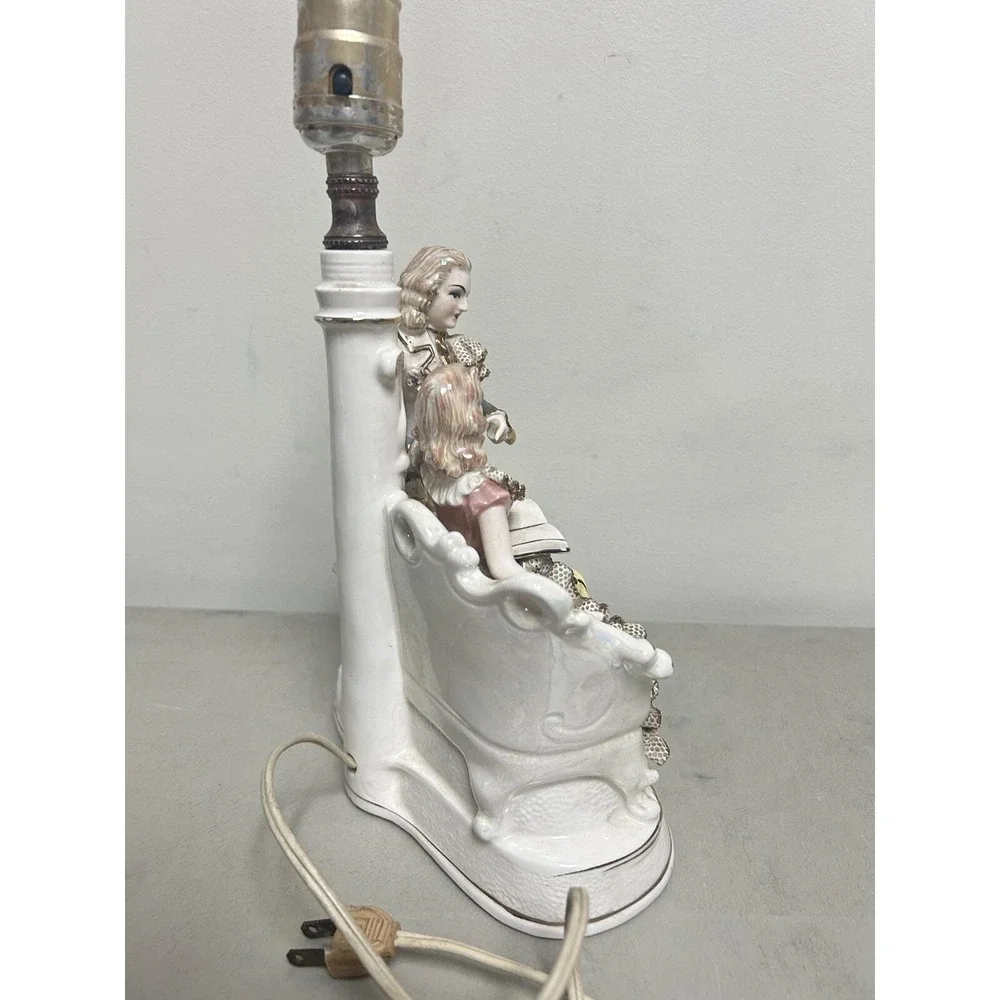 Rare Vintage Made in Japan Antique Porcelain Victorian Lamp Royal Rococco